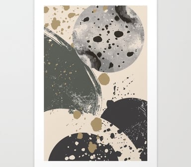 Bohemian Terrazzo Abstraction Art Print BY Mash Mash