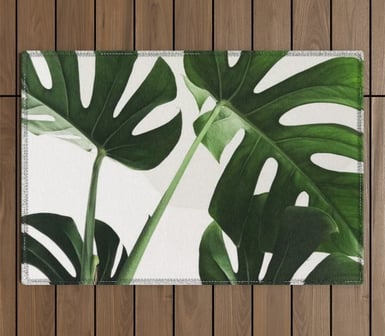 Cute Swiss Cheese Plant Outdoor Rug BY Andressa Lima