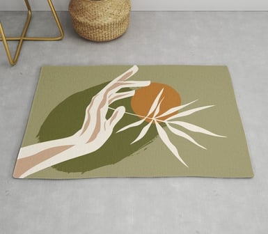 Nature's Touch Rug BY Fresh Wave Lab on Society6