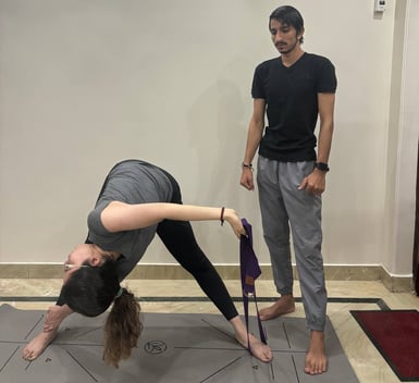 Yoga class at home