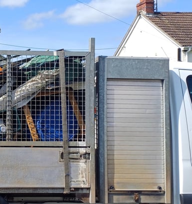 Collected household and garden waste loaded onto Hilton’s Rubbish Removals van in Worcester