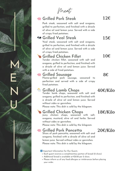 Fresh Grilled Meat , The Sunset Drift Tavern at John's Guesthouse