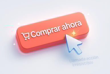 Botón 3D rojo “Comprar ahora” de Egremy Digital con icono de carrito y cursor, representa una llamada a la acción de e-commer