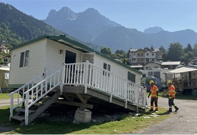 bungalow destruido a causa de falta de nivelacion