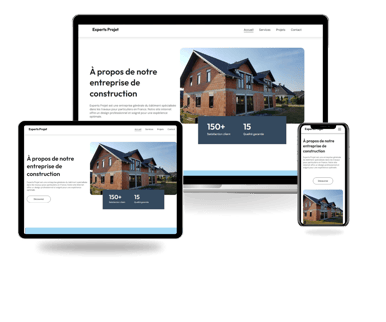 réalisation site internet d'une entreprise du bâtiment 