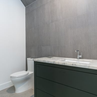 a grey luxury bathroom