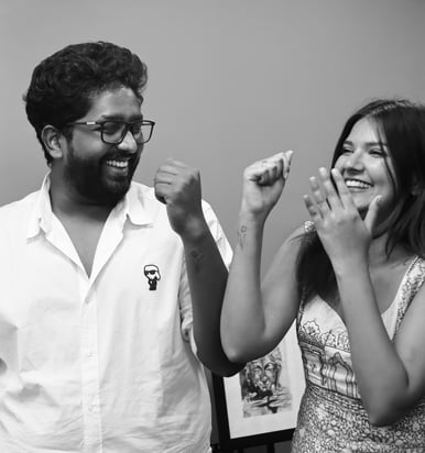 Matching heart tattoos for a couple on wrists at Dudo’s Tattoos in Hyderabad