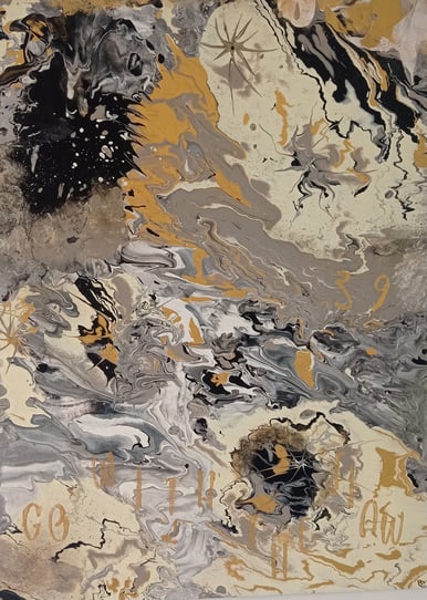 Go with the Flaw -130€ -  Peinture acrylique 60X80  - 2024