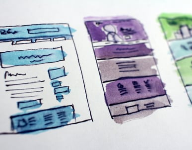Brainstorm e criação de layout para website
