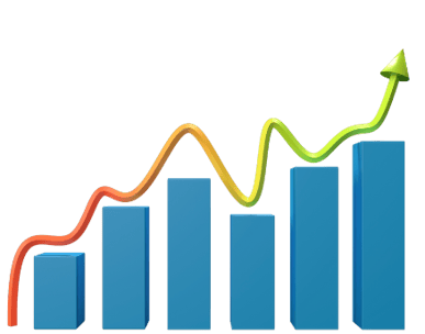 a colorful bar chart chart showing the growth of a chart of the growth of a