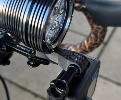 a bicycle light on a bicycle with a bicycle light on it