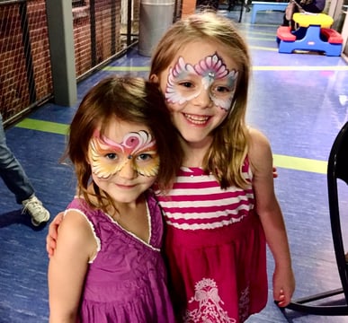 Two Venetian Masks at a Masquerade Party