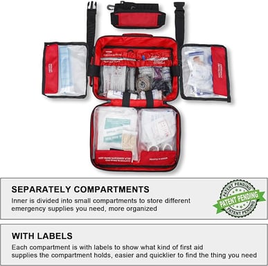 Premium 420 Piece Large First Aid Kit for Home, Car, Travel, Camping, Truck, Hiking, Sports, Office, Vehicle & Outdoor