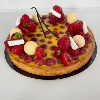 Clafoutis framboise et crème vanille bourbon / JCC Chef Pâtissier / Charolles 71 / Jean-Christian CHEVALIER