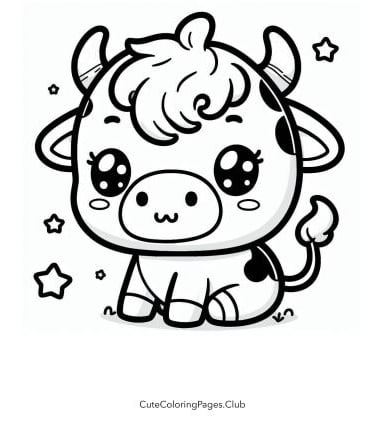 cow coloring sheet