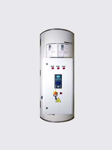 Lotus Plasma Therme der S-Serie mit Steuerungseinheit – emissionsfreie Heizanlage für große Wohn- und Gewerbeflächen
