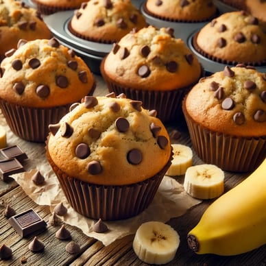 Vegan Chocolate Chip Banana Muffins (Egg-Free & Dairy-Free)