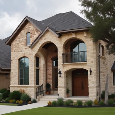 A house with a brand new nice roof.