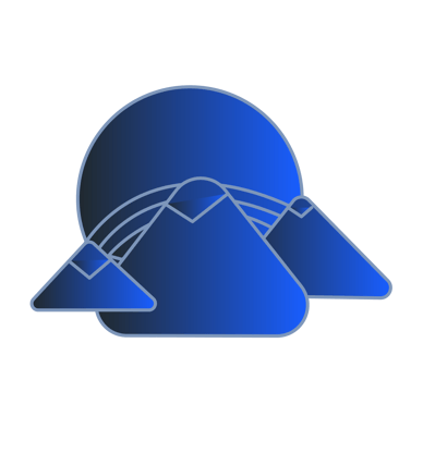 Decorative mountain landscape icon
