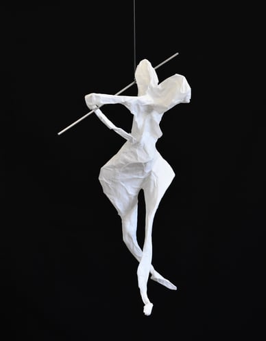 mobile sculpture papier personnage mouvement
