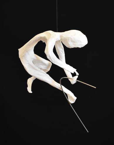 mobile sculpture papier personnage mouvement