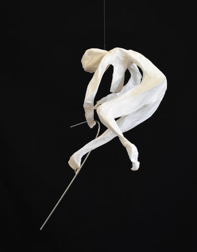 mobile sculpture papier personnage mouvement