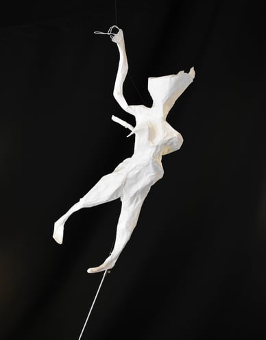 mobile sculpture papier personnage mouvement