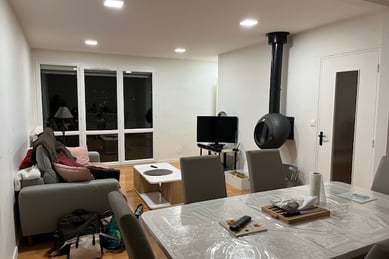 Angle de vue coté salle à manger avant travaux