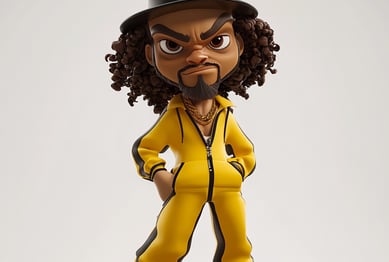 Uncle Slim in yellow tracksuit ready to deliver a pep talk