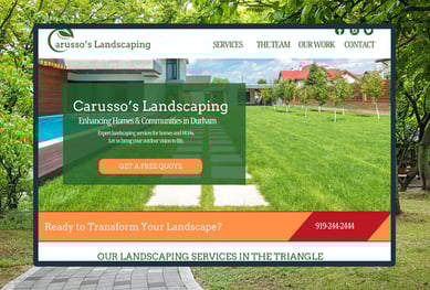 msmdigital landscaper website design north carolina