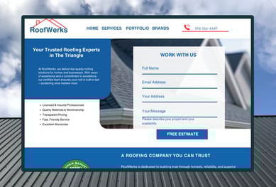 msmdigital marketing website for a roofer durham nc chapel hill, raleigh nc