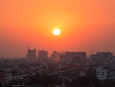 Sunset over Maputo symbolizing Chapateca’s community values and vision