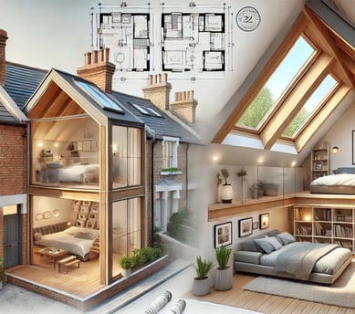 Open-plan Loft conversion with bifold windows