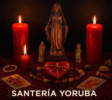 amarre de amor con Santería Yoruba. Altar de alto poder energético para reconciliaciones amorosas