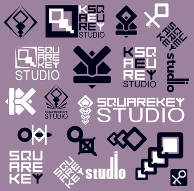 A selection of logo designs from SquareKey Studio