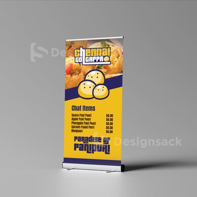 Chennai Golgappa Standee design 