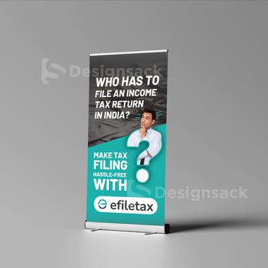 Standee design for efiletax finance team