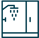a shower room with a shower and a shower