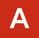 a red and white letter a with a white capital letter a