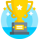 Golden Trophy cup icon.