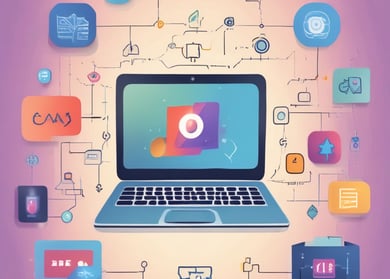 A business model canvas displayed on a corkboard features several categories with sticky notes of various colors. The categories include key partners, key activities, value proposition, customer relationships, customer segments, channels, cost structure, and revenue streams. Each category contains notes with handwritten text that describes elements of a business strategy, divided into sections using lines on the board.