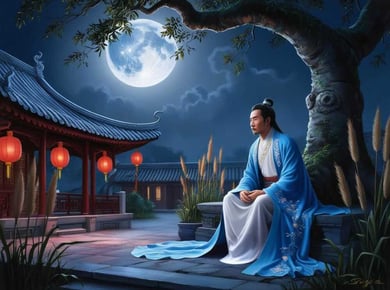 Trần Quốc Tảng Trầm Tư Dưới Ánh Trăng