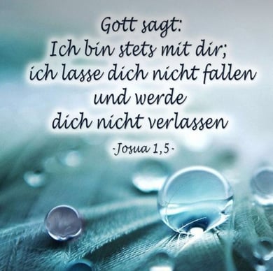 ich verlasse dich nicht, spricht Gott zu dir