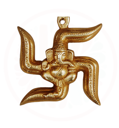 a gold colored pendant with a large gold colored figure