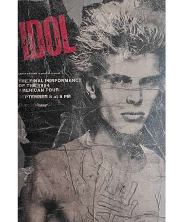 Billy Idol Official Rebel Tour 1984 Poster with Artwork by Frankie Cervantes