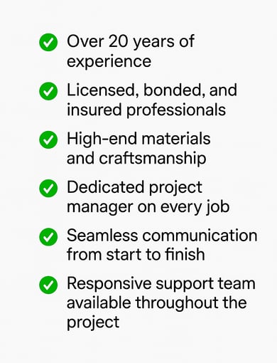 a list of grove construction and remodelings positive traits