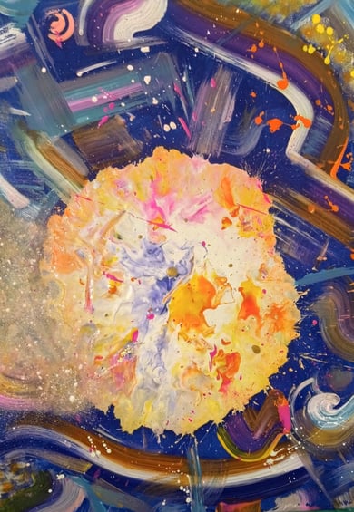 New Earth - 100€ - Peinture acrylique 60X80 - 2024