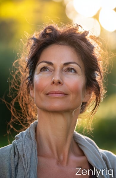 confident woman outdoors in glowing sunlight, representing natural blood sugar support