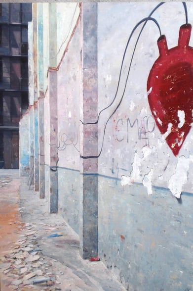 EL CORAZON DE UNA PARET 122 X 83