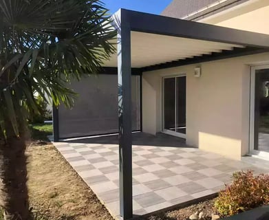 pergola en alu gris anthracite 